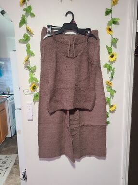 NIP Womens Soft Plush Wide Leg & Tank Lounge Set